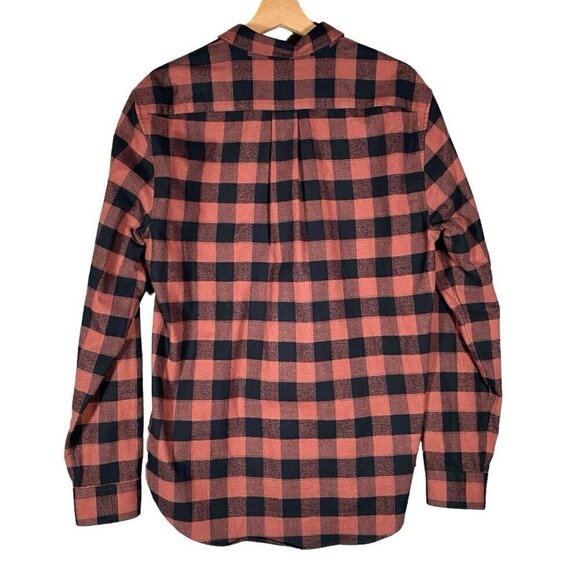 VINCE Flannel Shirt Mens Medium Buffalo Check Plaid Button Up Long Sleeve - Picture 2 of 13